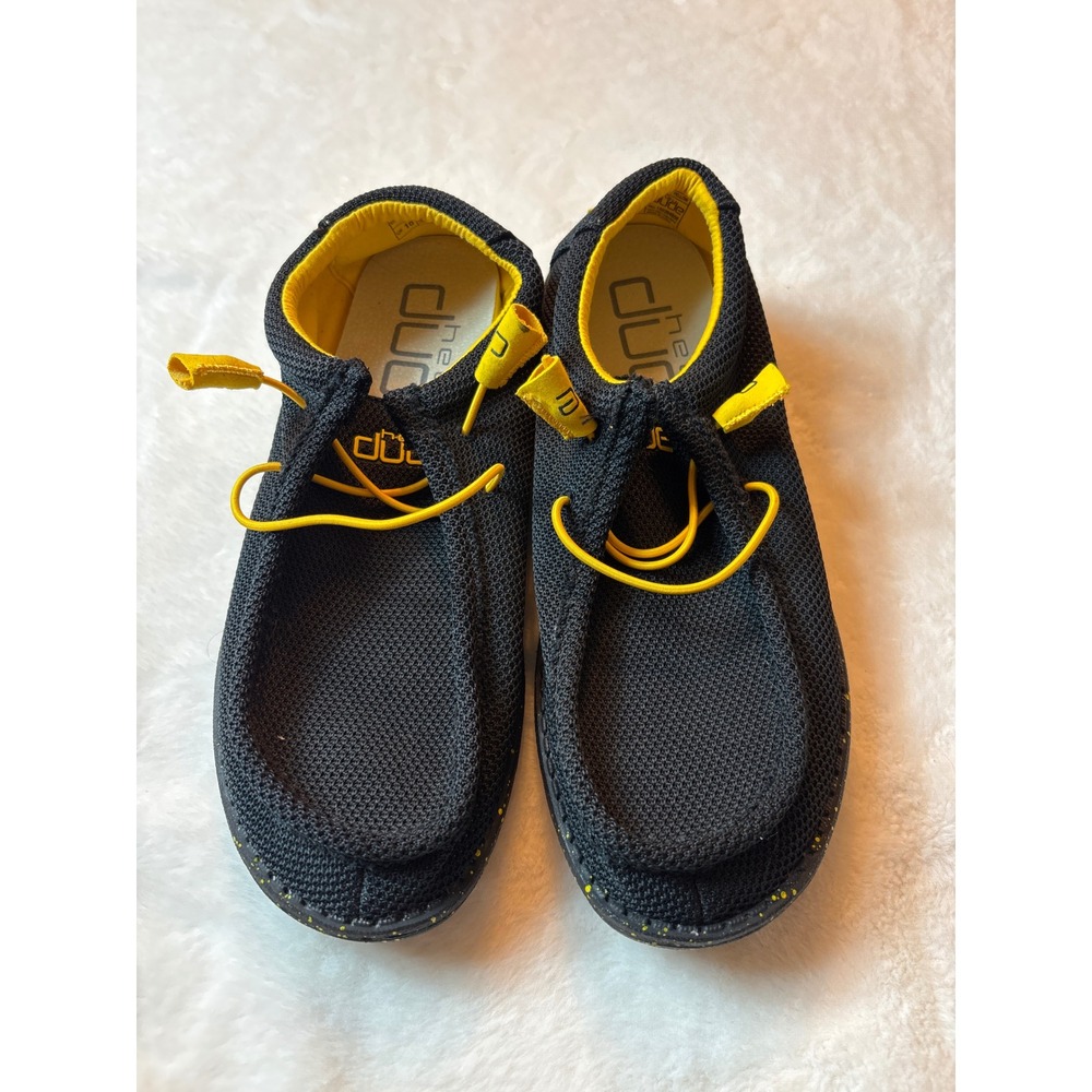 Hey Dude Wally Sox Black Yellow Men Size 11 Slip On Loafers 150204808